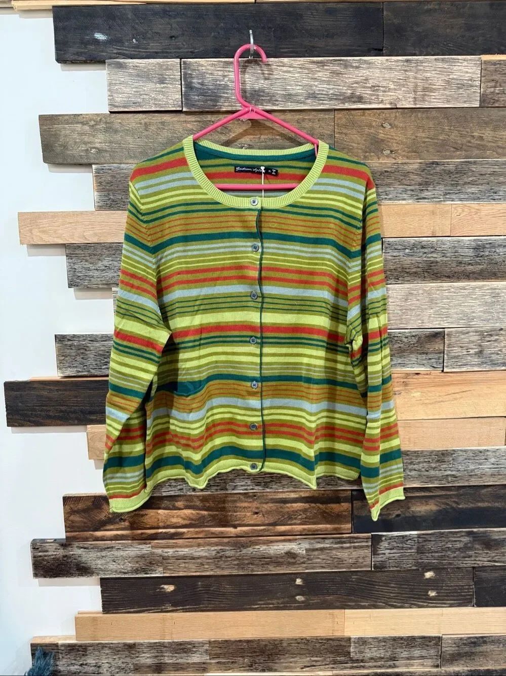 Gudrun Sjoden new button front cardigan sweater size XL